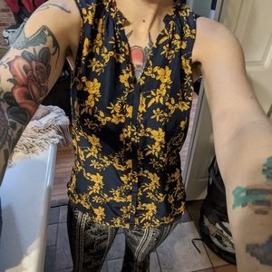 Tank top blouse floral print